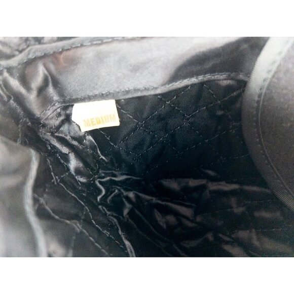 Adam Meldrum & Anderson Black Boiled Wool Hat with Ear Covers Size M Winter Cap - Picture 11 of 13